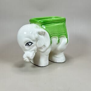 Vintage MCM Elephant Toothpick / Match Holder 4" X 3.75" - Mint Cond.